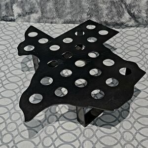 Texas Jalapeno Popper Tray Metal Trivet BBQ Serving Riser Black